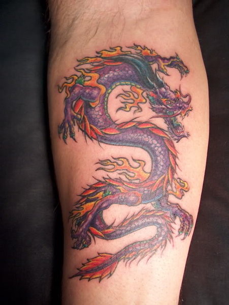For men most of dragon tattoo designs do not include color mostly because
