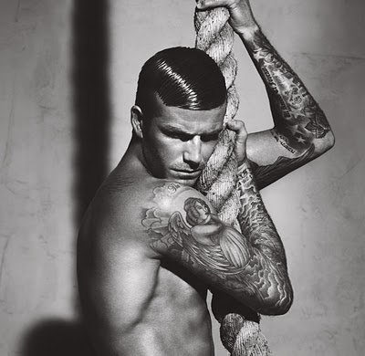 Dove Tattos on David Beckham Double Sleeve Tattoos