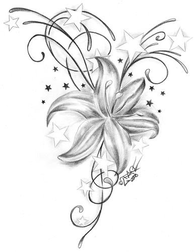 Flower tattoos are very common and popular designs these days giving plenty