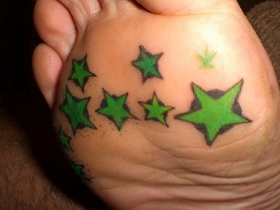 crescent moon and stars tattoo